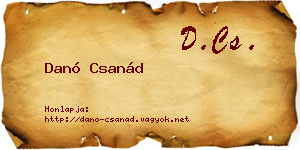 Danó Csanád névjegykártya