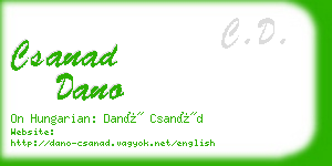 csanad dano business card